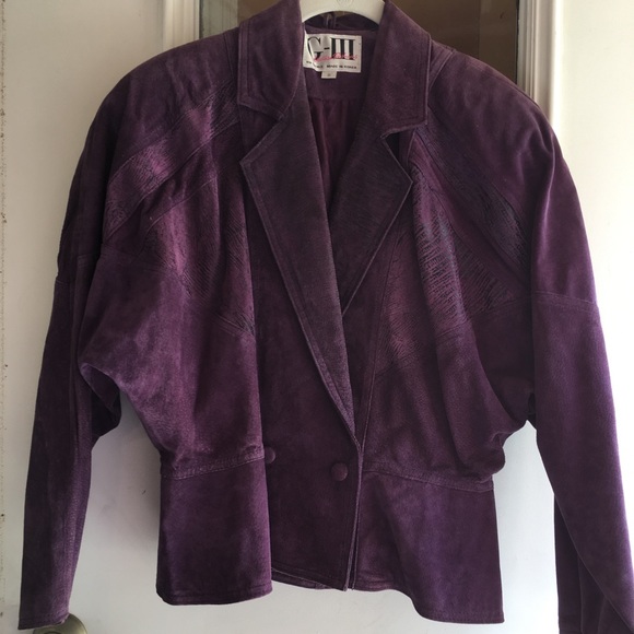 plum suede jacket